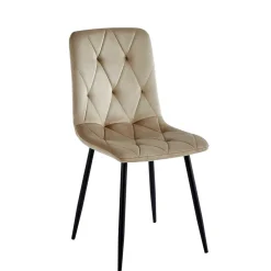 Samt Esstischstühle in Taupe - Temir (4er Set)^Wohnen Online