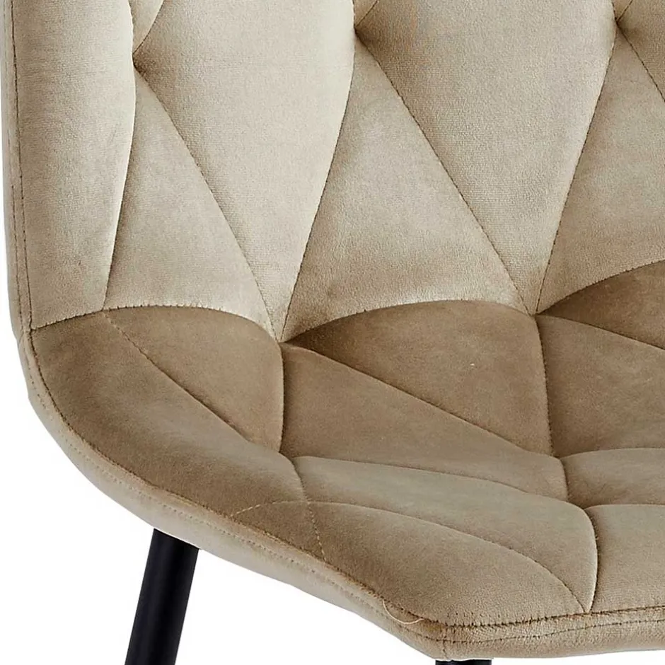 Samt Esstischstühle in Taupe - Temir (4er Set)^Wohnen Online