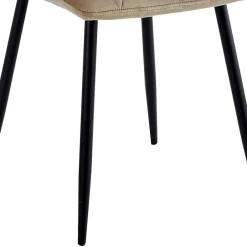 Samt Esstischstühle in Taupe - Temir (4er Set)^Wohnen Online