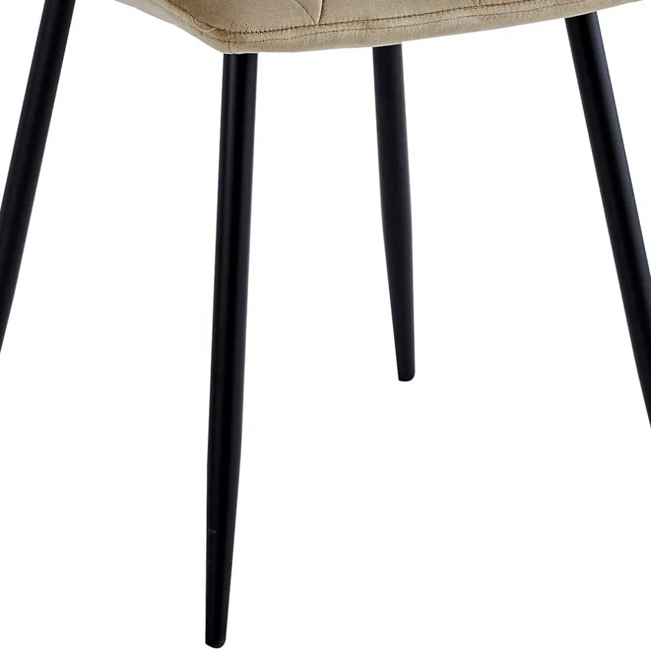 Samt Esstischstühle in Taupe - Temir (4er Set)^Wohnen Online