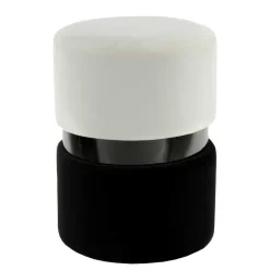 Samt Hocker in Creme & Schwarz - Gilianoa^Wohnen Hot