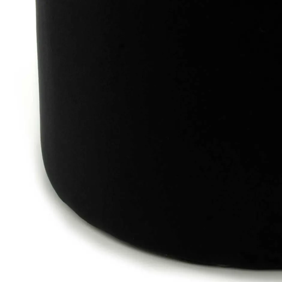 Samt Hocker in Creme & Schwarz - Gilianoa^Wohnen Hot