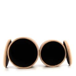 Samt Hocker Set in Hellbraun & Braun - Valerana (zweiteilig)^Wohnen New