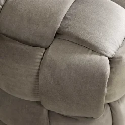 Samt Polsterbank in Taupe - Flechtoptik - Josch^Wohnen Best