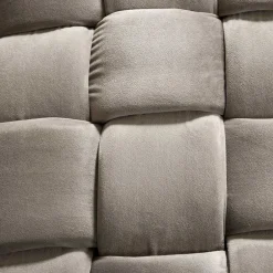 Samt Polsterbank in Taupe - Flechtoptik - Josch^Wohnen Best