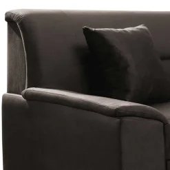 Samt Polsterecke in Dunkelbraun - Vitablo^Wohnen Sale