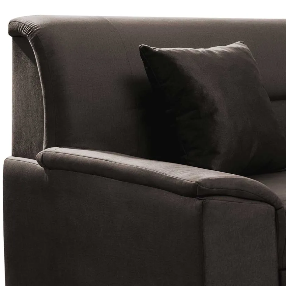 Samt Polsterecke in Dunkelbraun - Vitablo^Wohnen Sale