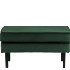 Wohnen Samt Polsterhocker in Grün - Distroit