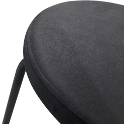 Wohnen Samt Polsterstühle in Schwarz - Siao (2er Set)