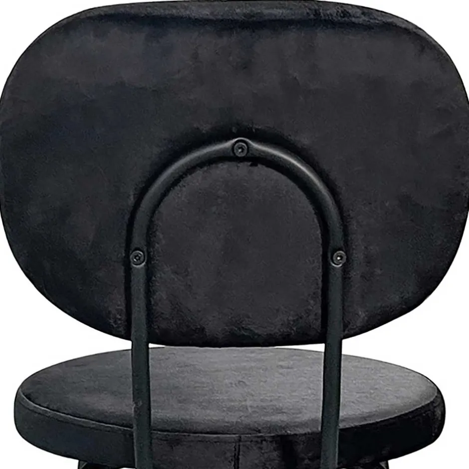 Wohnen Samt Polsterstühle in Schwarz - Siao (2er Set)