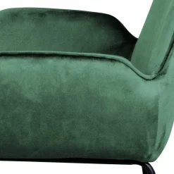 Wohnen Samt Polsterstuhl mit Armlehnen in Grün - Panura