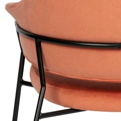 Samt Retrosessel in Apricot - Roryn^Wohnen Online