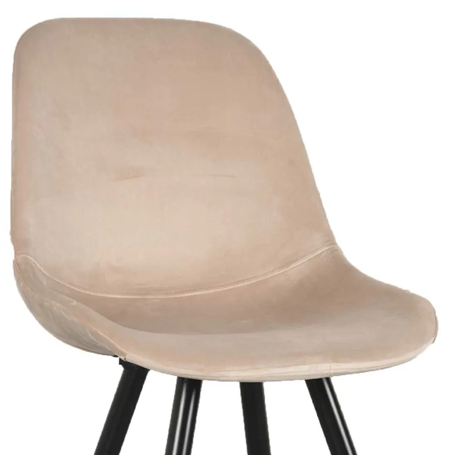 Samt Schalenstuhl in Beige - Jesafina (2er Set)^Wohnen Outlet