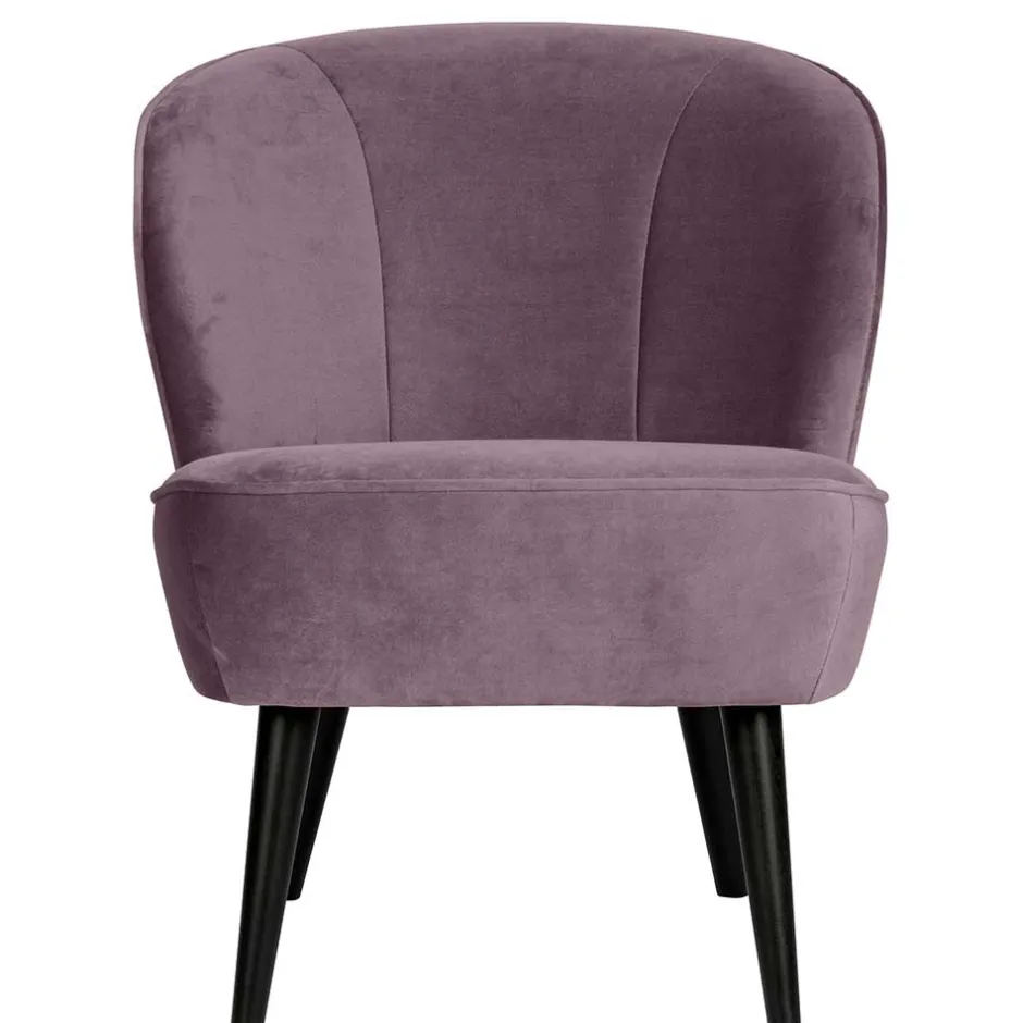 Wohnen Samt Sessel in Flieder - ohne Armlehnen - Barna