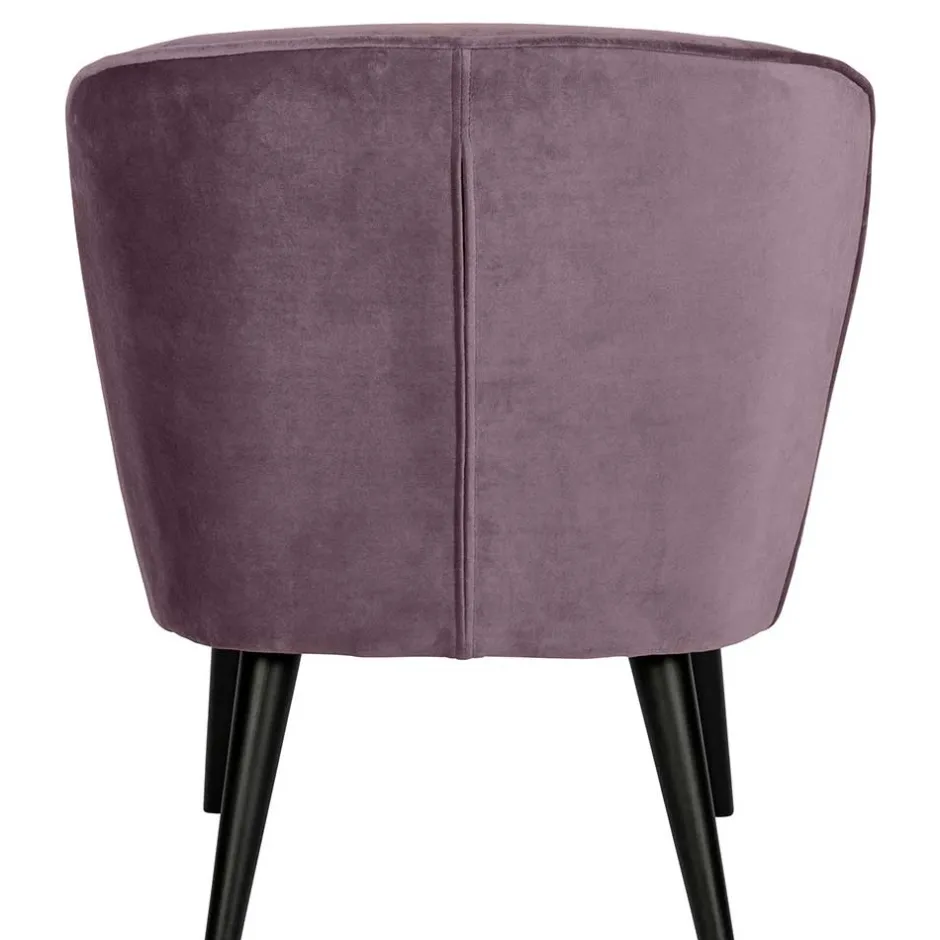 Wohnen Samt Sessel in Flieder - ohne Armlehnen - Barna