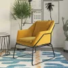 Wohnen Samt Sessel in Gelb Samt - Meckey
