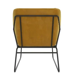 Wohnen Samt Sessel in Gelb Samt - Meckey