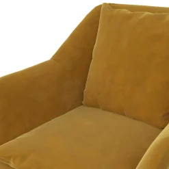 Wohnen Samt Sessel in Gelb Samt - Meckey