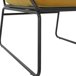 Wohnen Samt Sessel in Gelb Samt - Meckey