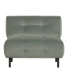 Wohnen Samt Sessel ohne Armlehnen in Graugrün - Norwich
