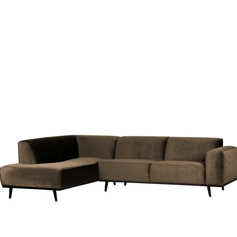 Samt Sofa Eckgarnitur in Taupe - Matca^Wohnen Online