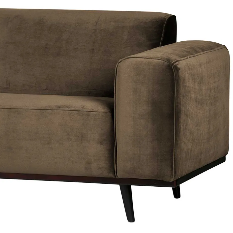 Samt Sofa Eckgarnitur in Taupe - Matca^Wohnen Online