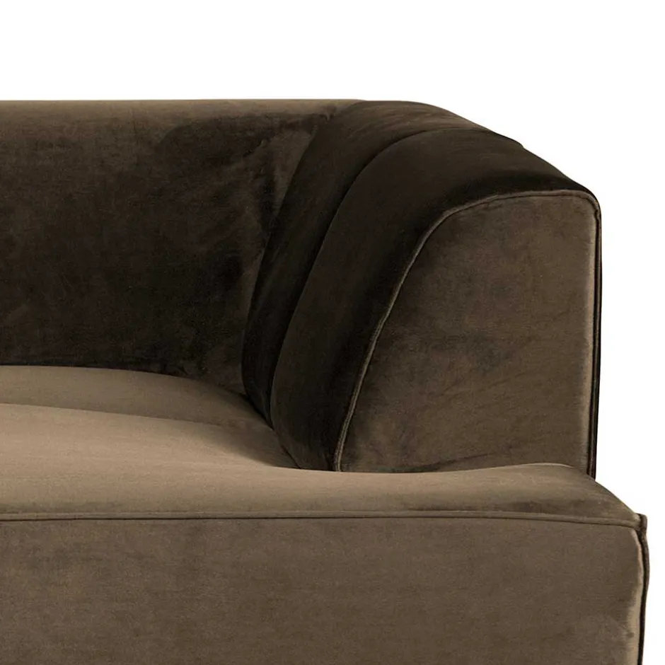 Samt Sofa Eckgarnitur in Taupe - Matca^Wohnen Online