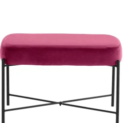 Samtbank in Pink mit Metallgestell - Infernya^Wohnen Clearance