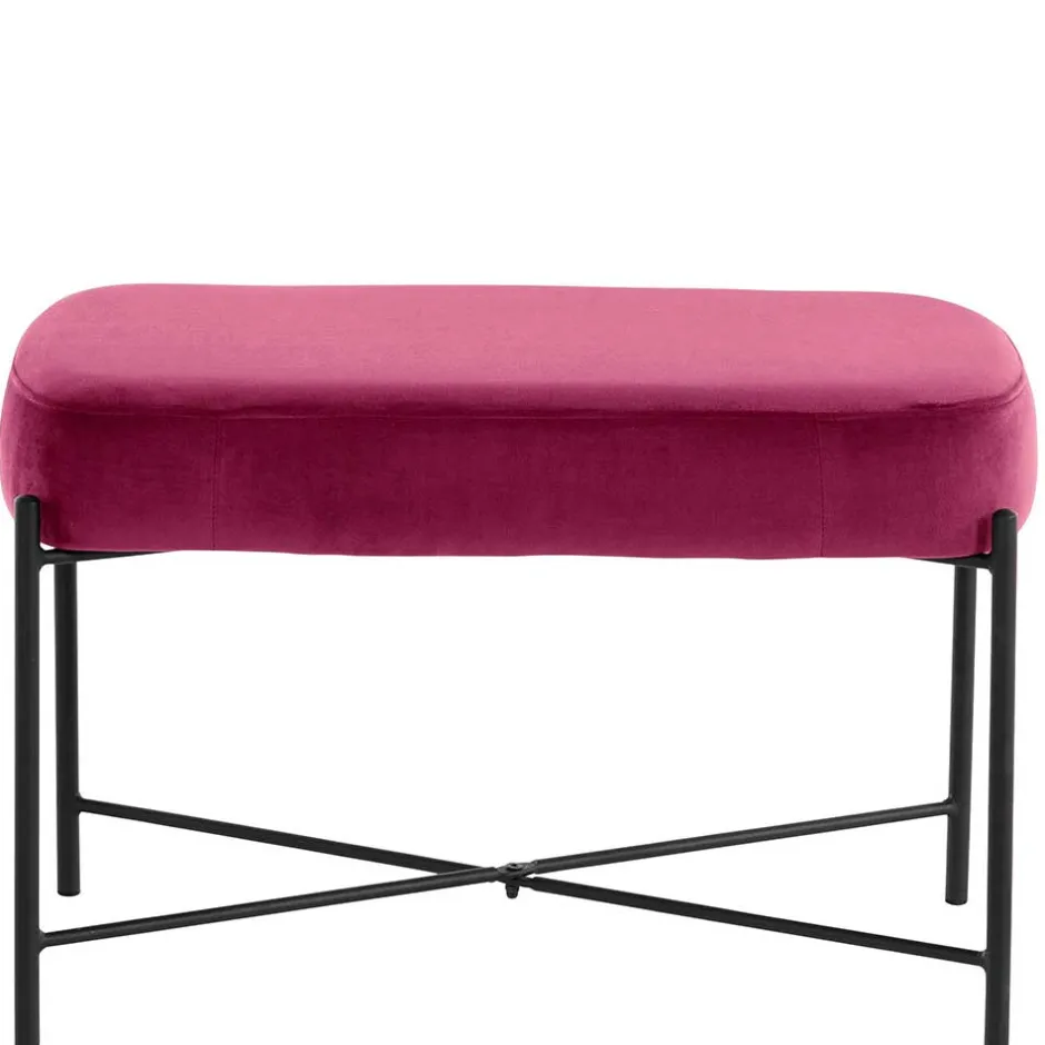 Samtbank in Pink mit Metallgestell - Infernya^Wohnen Clearance