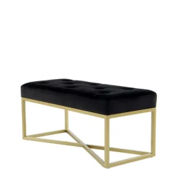 Samtbank in Schwarz mit Gold - Carantec^Wohnen Discount