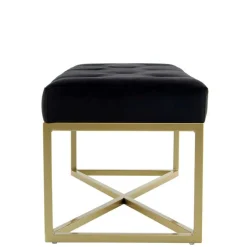 Samtbank in Schwarz mit Gold - Carantec^Wohnen Discount