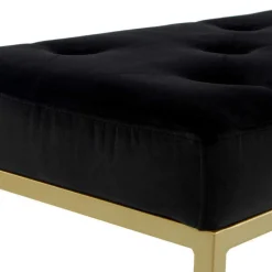 Samtbank in Schwarz mit Gold - Carantec^Wohnen Discount