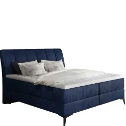 Wohnen Samtbett mit Matratzen in Dunkelblau - Dessa