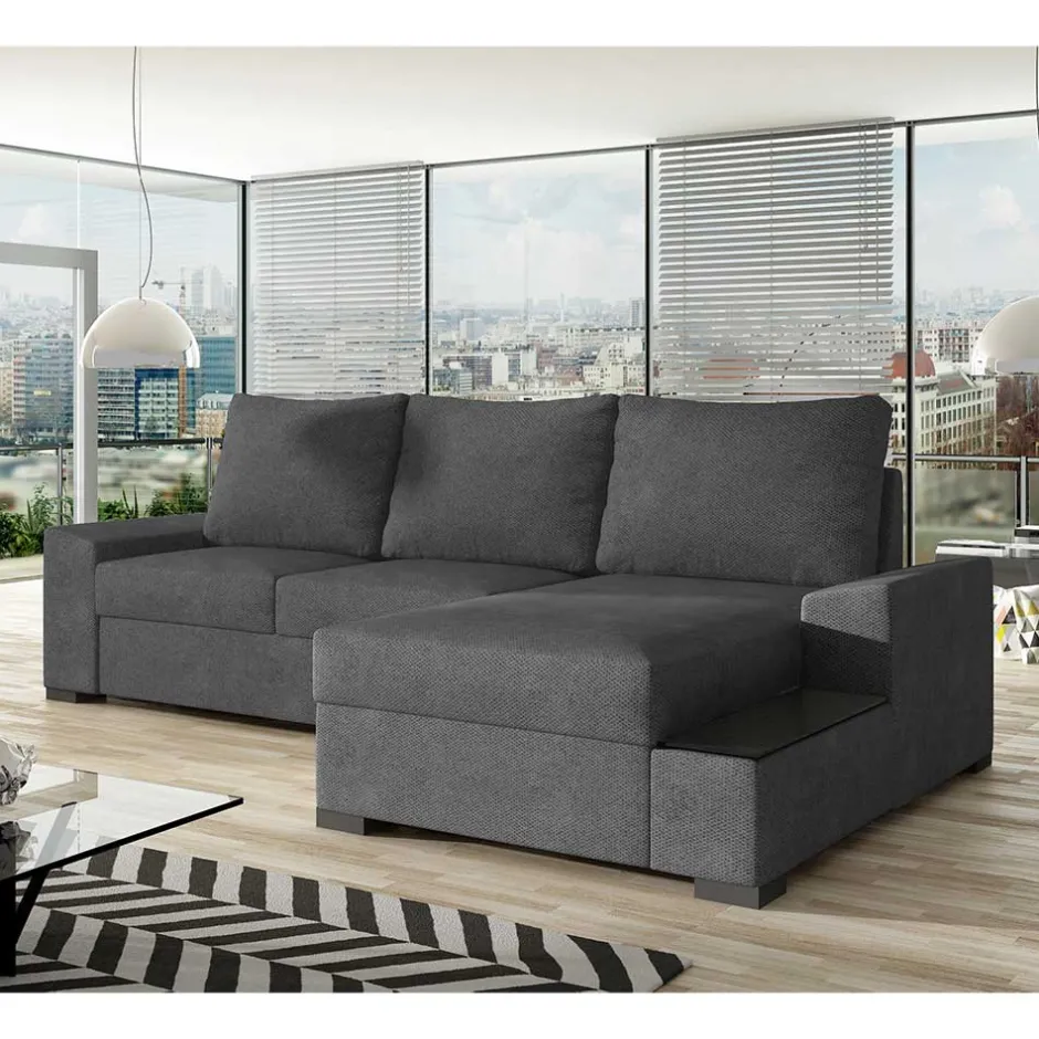 Samt-Ecksofa mit Schlaffunktion - Navarra^Wohnen Best