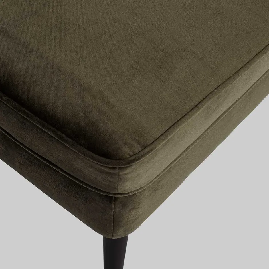 Wohnen Samthocker in Dunkelgrün - Luzius