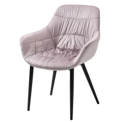 Samtstuhl mit Armlehnen in Altrosa - Blacer^Wohnen Sale