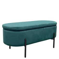 Samt-Truhenbank in Dunkelgrün - Comota^Wohnen Sale