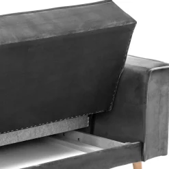 Samtvelours Federkerncouch mit Bettfunktion - Vlacoma^Wohnen Best