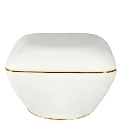 Samtvelours Hocker in Cremeweiß - Cedrom^Wohnen Outlet