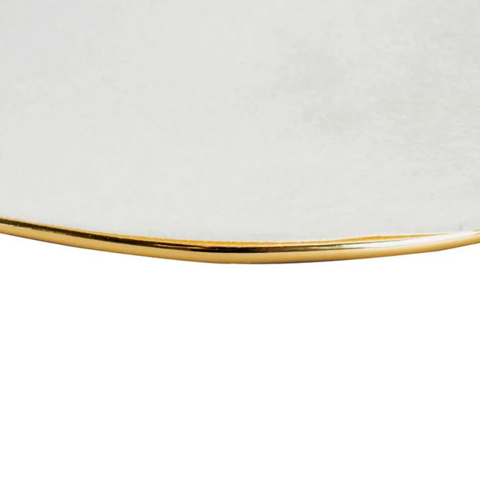 Samtvelours Hocker in Cremeweiß - Cedrom^Wohnen Outlet