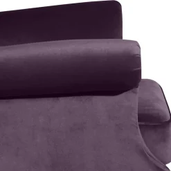 Wohnen Samtvelours Ohrensessel in Dunkellila - Aglaia