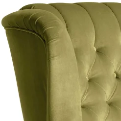 Wohnen Samtvelours Ohrensessel im Chesterfield Look - Erulina