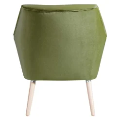 Samtvelours Polstersessel in Oliv Grün - Canossa^Wohnen Online