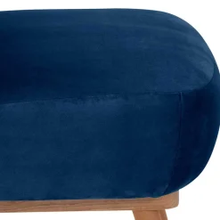 Wohnen Samtvelours Sessel in Dunkelblau und Erle - Tazza