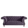 Samtvelours Sofa in Dunkellila - Valbreda^Wohnen Clearance