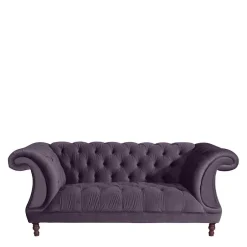 Samtvelours Sofa in Dunkellila - Valbreda^Wohnen Clearance