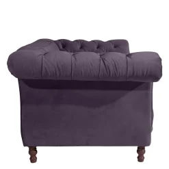 Samtvelours Sofa in Dunkellila - Valbreda^Wohnen Clearance