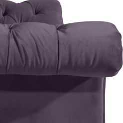 Samtvelours Sofa in Dunkellila - Valbreda^Wohnen Clearance