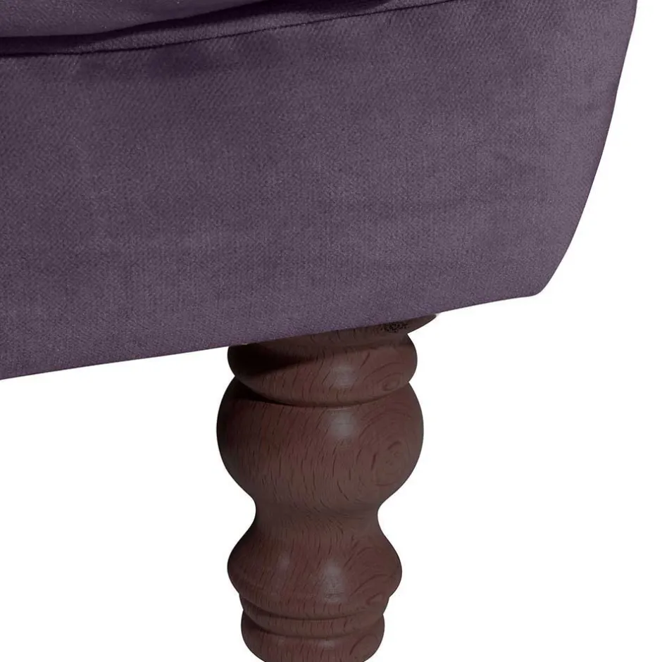 Samtvelours Sofa in Dunkellila - Valbreda^Wohnen Clearance