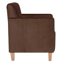 Wohnen Samtvelours Stoffsessel in Braun - Enroya